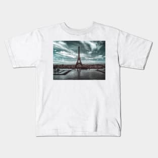 The Eiffel Tower in Infra-Red Kids T-Shirt